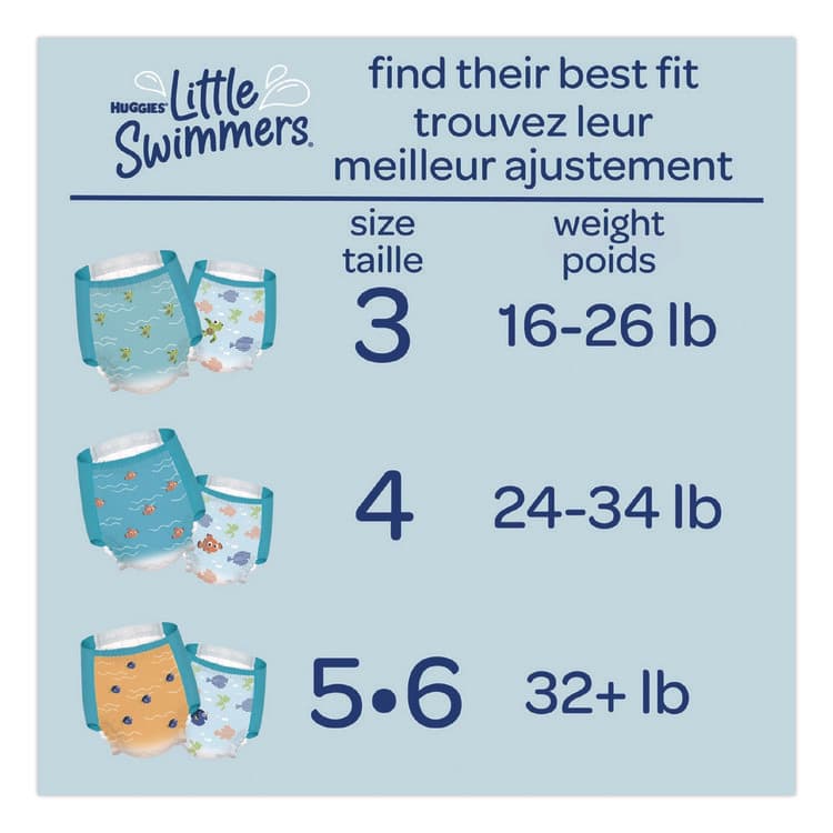 KIMBERLY CLARK Little Swimmers, Size 5-6, 32 lbs and Up, 10/Pack, 8 Packs/Carton (KCM18345) thumbnail 2