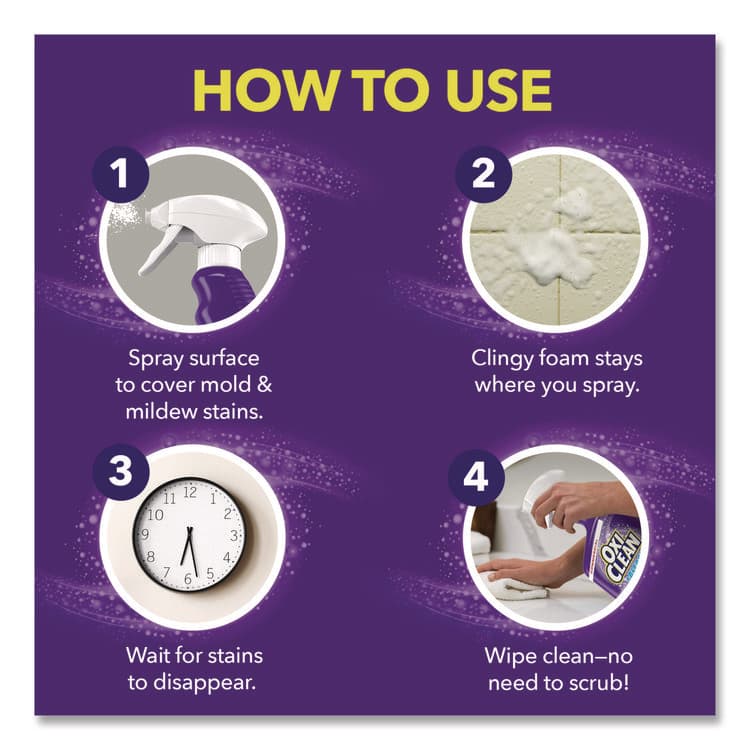 CHURCH & DWIGHT CO., Plus Bleach Mold and Mildew Stain Remover, Citrus Scent, 30 oz Spray Bottle, 8/Carton (CDC5703730000) thumbnail 4