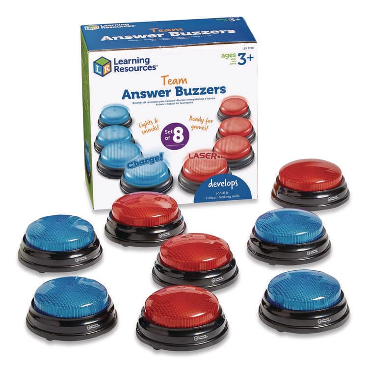 LEARNING RESOURCES Team Answer Buzzers, Ages 3 and Up, 4 Buzzers (LRNLER3780) thumbnail 2