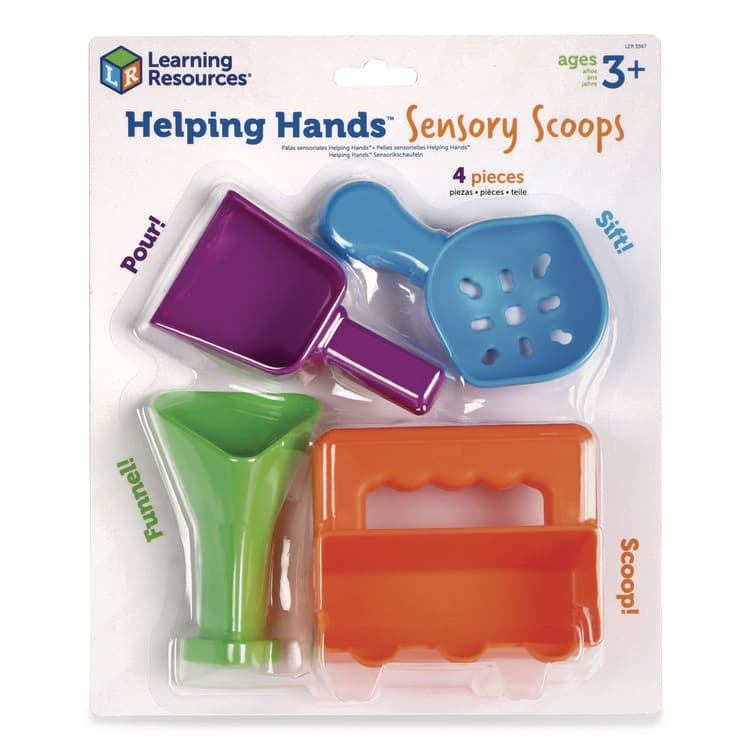 LEARNING RESOURCES Helping Hands Sensory Scoops, Grades Pre-K to 2, 4 Pieces (LRNLER5567)