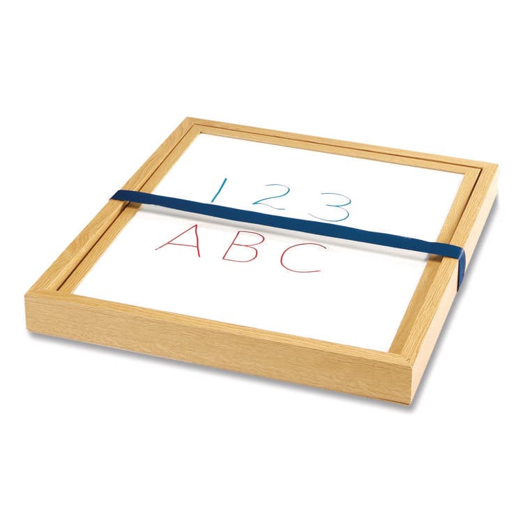 LEARNING RESOURCES Double-Sided Tabletop Easel, 15.75" x 17.5", White/Blue Surface (LRNLER7286) thumbnail 4