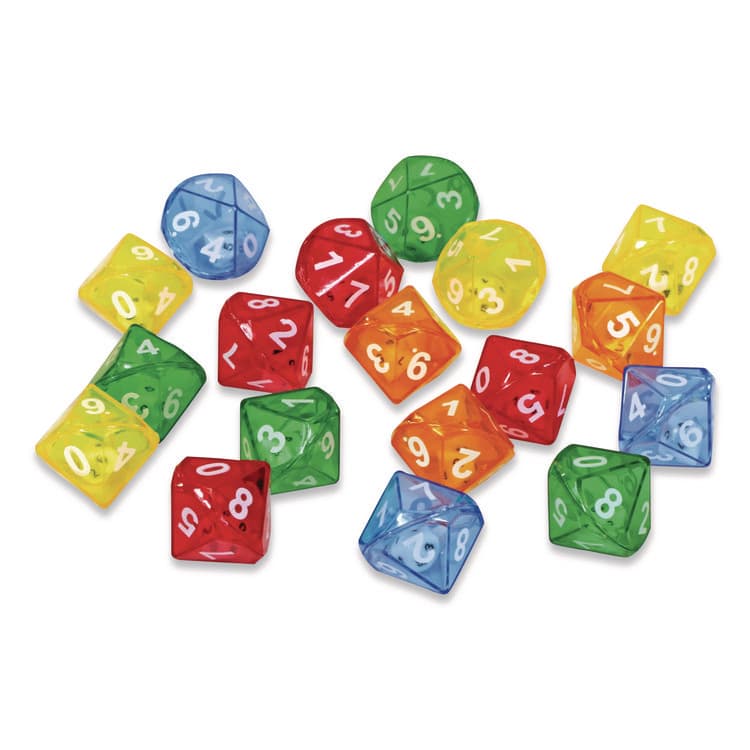 LEARNING RESOURCES 10-Sided Double-Decahedra Dice in Dice, Ages 6 to 10, 72 Dice (LRNLER7698) thumbnail 3
