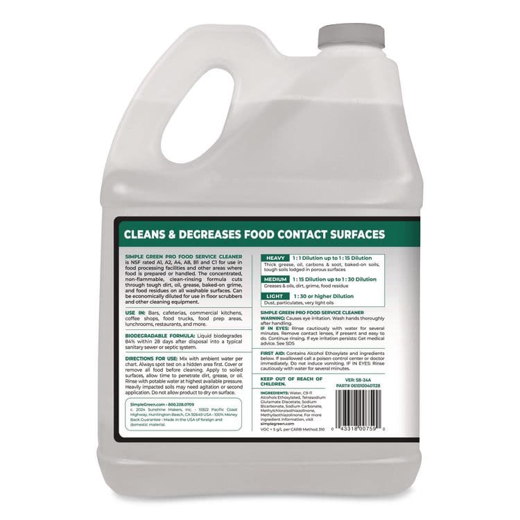 SUNSHINE MAKERS, . Pro Food Service Cleaner, 1 gal Bottle, 4/Carton (SMP0601128) thumbnail 2