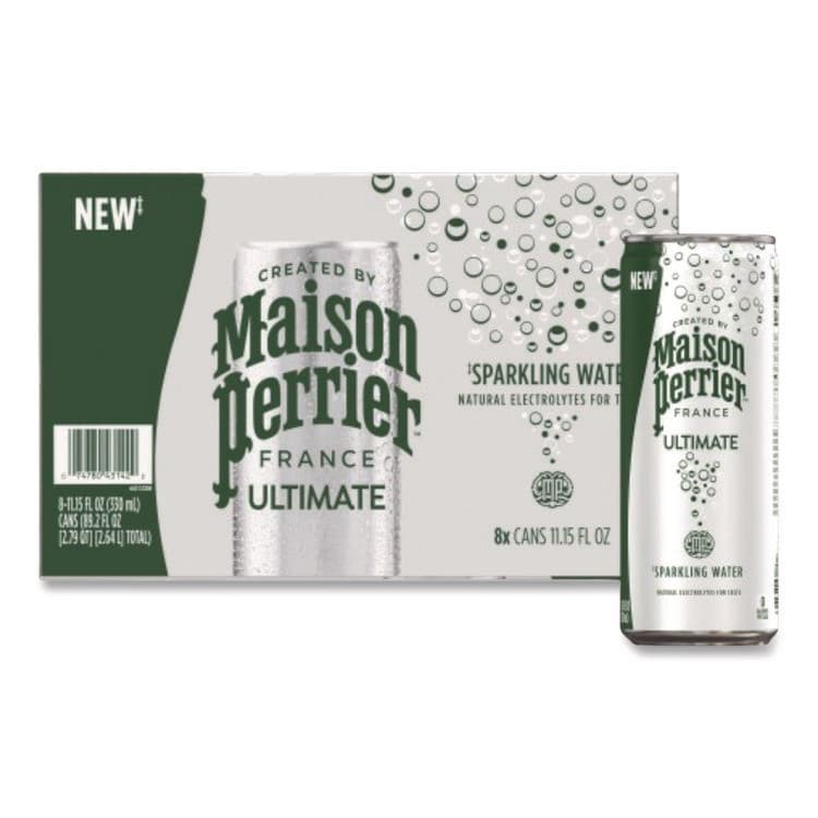 NESTLE Maison Perrier Sparkling Water, Plain, 11.15 oz, 8 Cans/Box (PRR60171)