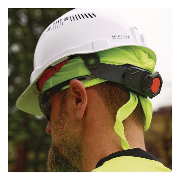 ERGODYNE CORPORATION Chill-Its 6615 High-Performance Bandana Doo Rag with Terry Cloth Sweatband, One Size Fits Most, Lime (EGO12476) thumbnail 4