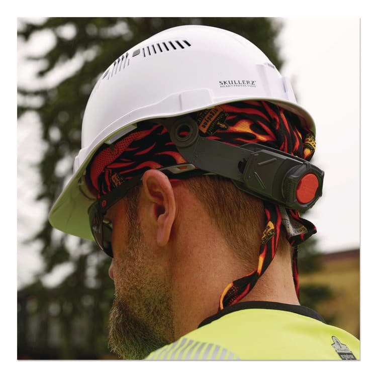 ERGODYNE CORPORATION Chill-Its 6615 High-Performance Bandana Doo Rag with Terry Cloth Sweatband, One Size Fits Most, Flames (EGO12485) thumbnail 4