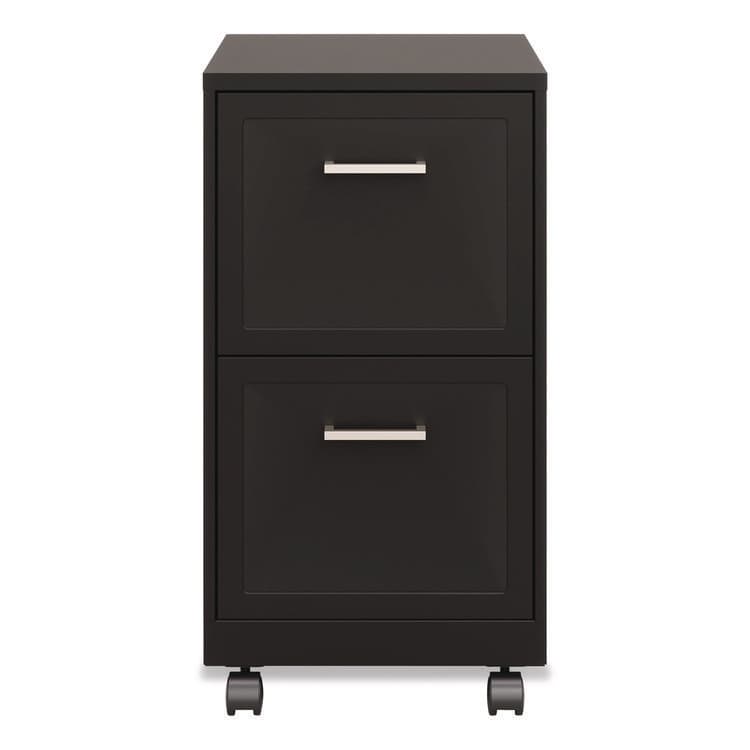 ALERA Two-Drawer Mobile Vertical File, 2 Letter-Size File Drawers, 14.25 x 18 x 26.7, Black (ALEHSVF1824BL) thumbnail 2