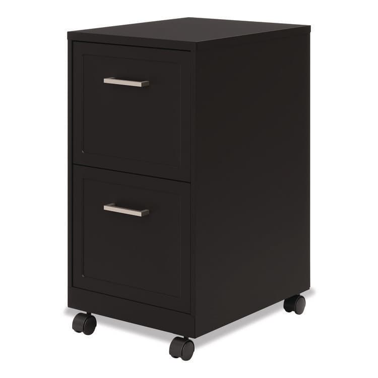 ALERA Two-Drawer Mobile Vertical File, 2 Letter-Size File Drawers, 14.25 x 18 x 26.7, Black (ALEHSVF1824BL) thumbnail 3