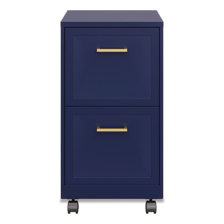 ALERA Two-Drawer Mobile Vertical File, 2 Letter-Size File Drawers, 14.25 x 18 x 26.7, Navy (ALEHSVF1824NY) thumbnail 2