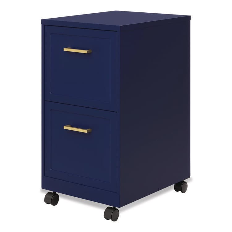 ALERA Two-Drawer Mobile Vertical File, 2 Letter-Size File Drawers, 14.25 x 18 x 26.7, Navy (ALEHSVF1824NY) thumbnail 3