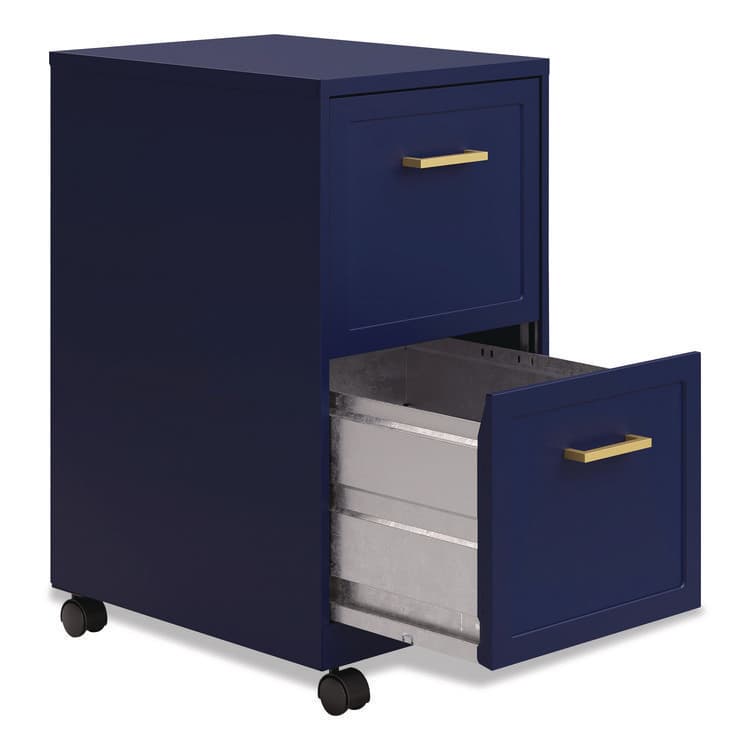 ALERA Two-Drawer Mobile Vertical File, 2 Letter-Size File Drawers, 14.25 x 18 x 26.7, Navy (ALEHSVF1824NY) thumbnail 4