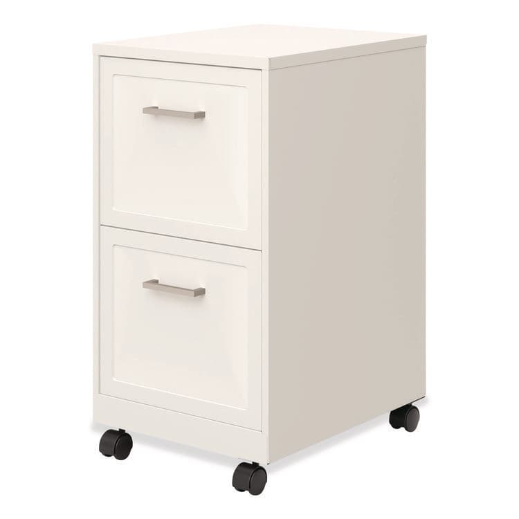ALERA Two-Drawer Mobile Vertical File, 2 Letter-Size File Drawers, 14.25 x 18 x 26.7, Pearl White (ALEHSVF1824WH) thumbnail 3
