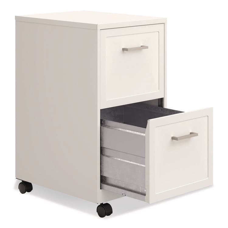 ALERA Two-Drawer Mobile Vertical File, 2 Letter-Size File Drawers, 14.25 x 18 x 26.7, Pearl White (ALEHSVF1824WH) thumbnail 4