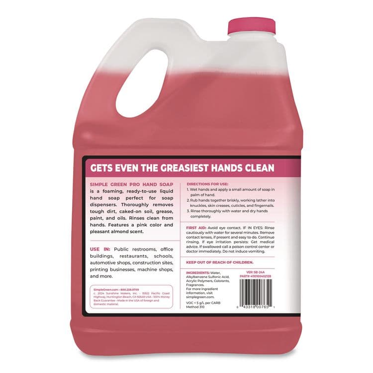 SUNSHINE MAKERS, . Pro Hand Soap, Almond Scent, 1 gal Bottle, 4/Carton (SMP4102128) thumbnail 2