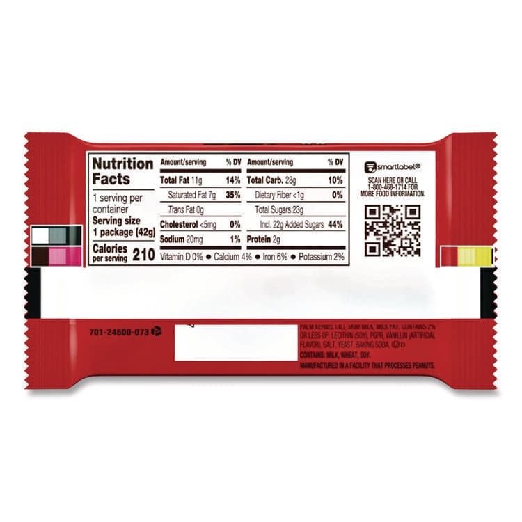 THE HERSHEY COMPANY Wafer Bar with Milk Chocolate, 1.5 oz Bar, 36 Bars/Box (GRR24600040) thumbnail 3