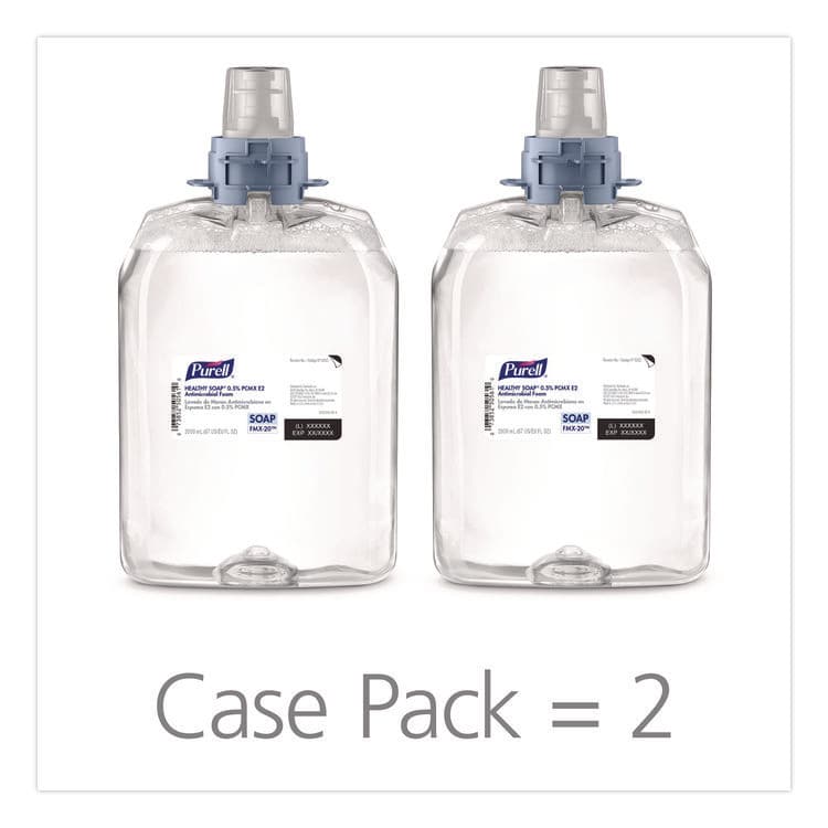 GO-JO INDUSTRIES HEALTHY SOAP 0.5% PCMX E2 Antimicrobial Foam, Fragrance-Free, 2,000 mL, 2/Carton (GOJ528202CT)