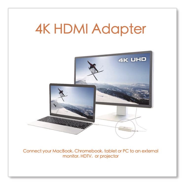 J5CREATE USB-C to HDMI Adapter, 5.71", Silver/White (JCRJCA153US) thumbnail 3