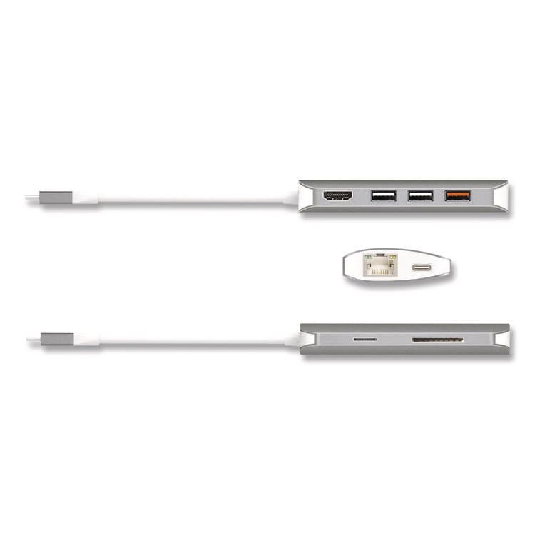 J5CREATE USB-C Multiport Adapter, Gray/White (JCRJCD383) thumbnail 4
