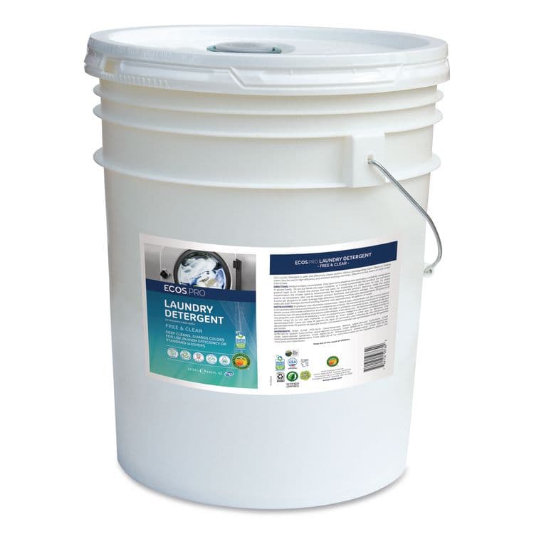 EARTH FRIENDLY PRODUCTS Laundry Detergent Liquid, Free and Clear, 5 gal Pail (EOPPL976405)