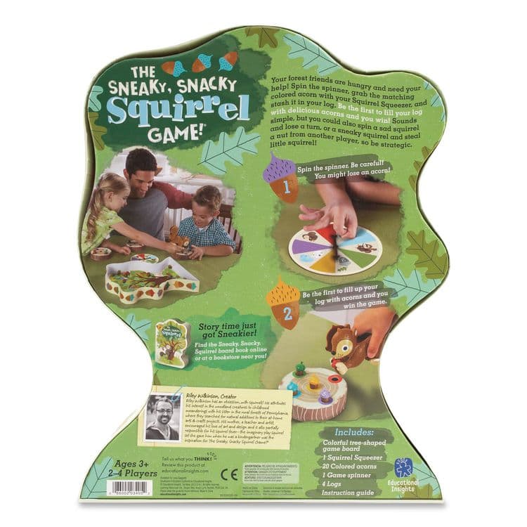 EDUCATIONAL INSIGHTS, The Sneaky, Snacky Squirrel Game, 2 to 4 Players, Ages 3 to 7, 27 Pieces (EII3405) thumbnail 3