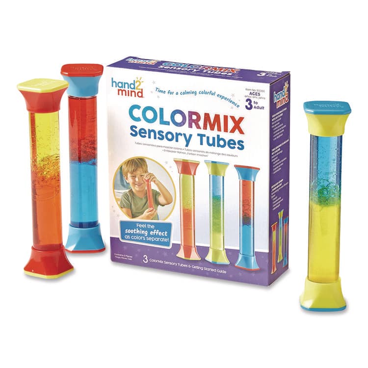 LEARNING RESOURCES ColorMix Sensory Tubes, Ages 3 and Up, Assorted Colors, 3 Pieces (HDM93386)