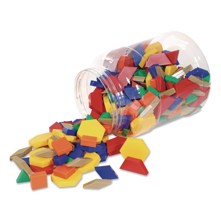 LEARNING RESOURCES Plastic Pattern Blocks, Grades Pre-K to 2, 250 Pieces (LRNLER0632) thumbnail 3