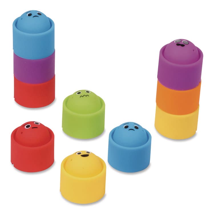 LEARNING RESOURCES Rainbow Emotion Fidget Popper Classroom Set, Ages 3 and Up, Assorted Colors, 24 Pieces (LRNLER5572) thumbnail 4