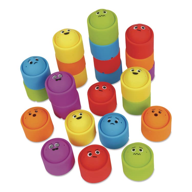 LEARNING RESOURCES Rainbow Emotion Fidget Popper Classroom Set, Ages 3 and Up, Assorted Colors, 24 Pieces (LRNLER5572) thumbnail 2