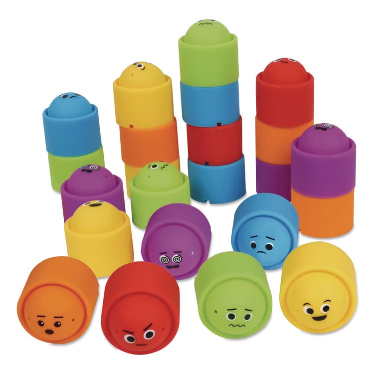 LEARNING RESOURCES Rainbow Emotion Fidget Popper Classroom Set, Ages 3 and Up, Assorted Colors, 24 Pieces (LRNLER5572) thumbnail 3