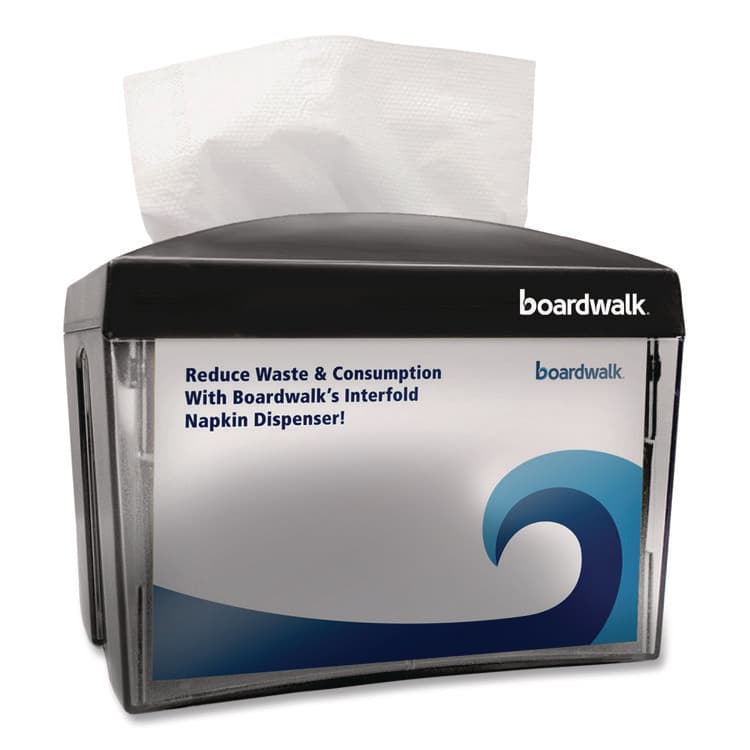 BOARDWALK Interfold Napkin Dispenser, 7.9 x 5.6 x 7.9, Black (BWK1503) thumbnail 3