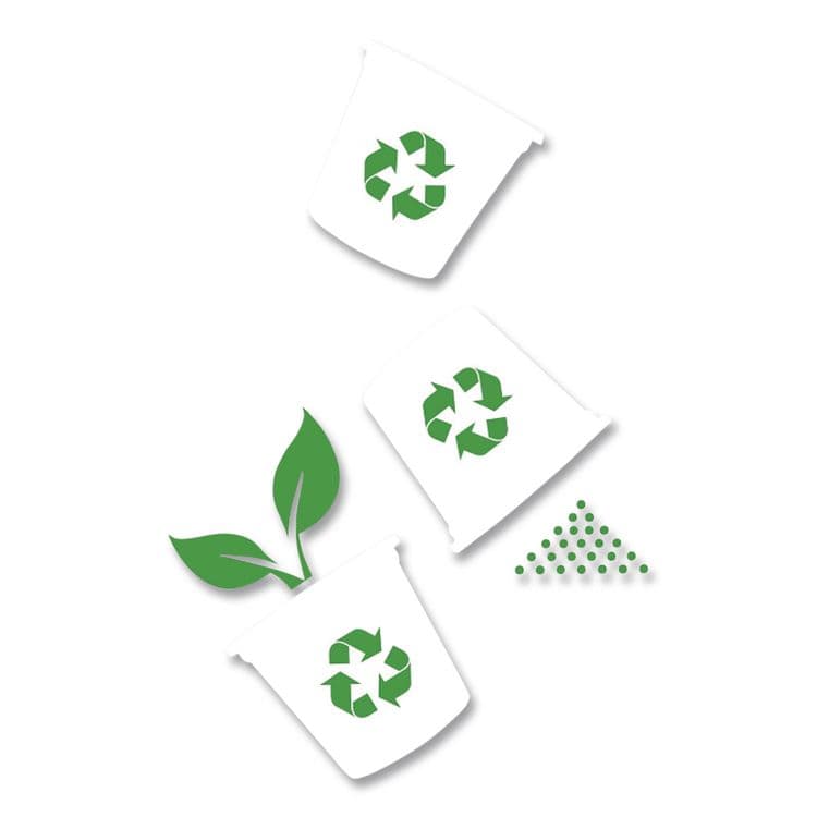 KEURIG DR PEPPER K-Cycle Cardboard Indoor Recycling Bin, Large, Cardboard, Black/Green/White, 5/Pack (KEU5000350631) thumbnail 2