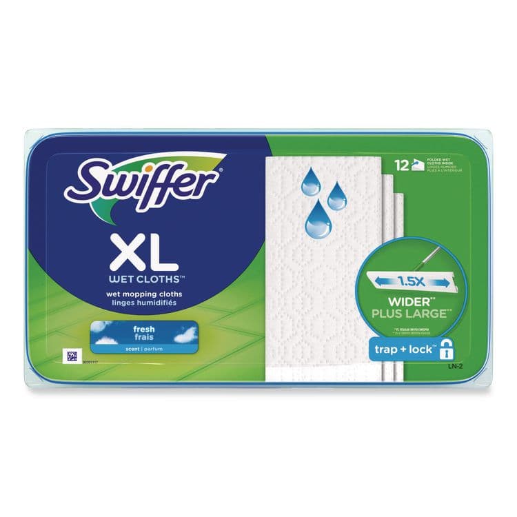 PROCTER & GAMBLE Max/XL Wet Refill Cloths, 16.5 x 9, White, 12/Tub, 6 Tubs/Carton (PGC74471) thumbnail 3