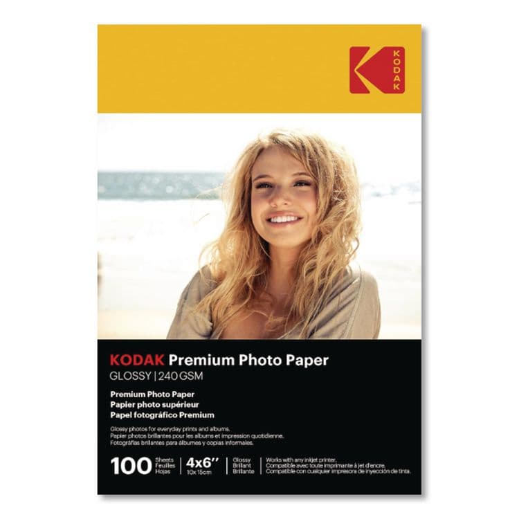 KODAK, EASTMAN, CO. Photo Paper, 8 mil, 4 x 6, Glossy White, 100/Pack (KOD41180) thumbnail 4