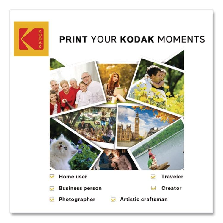 KODAK, EASTMAN, CO. Photo Paper, 8 mil, 8.5 x 11, Glossy White, 50/Pack (KOD41182) thumbnail 4