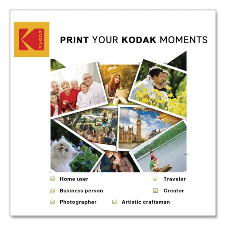 KODAK, EASTMAN, CO. Photo Paper, 7.2 mil, 8.5 x 11, Matte White, 100/Pack (KOD41184) thumbnail 4