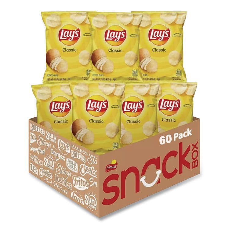 FRITO-LAY, . Regular Potato Chips, 1.5 oz Bag, 64/Carton (LAYFRI44359)