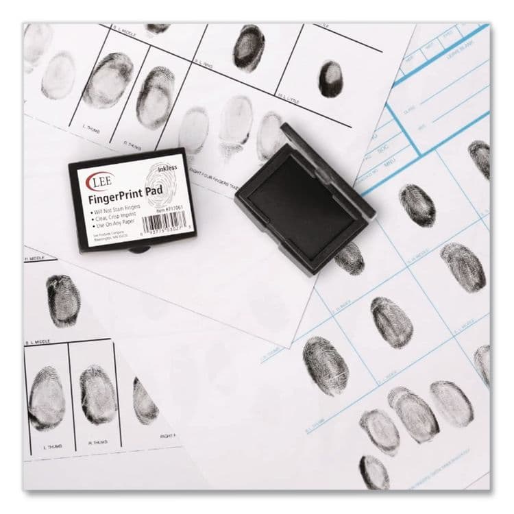 LEE PRODUCTS COMPANY Inkless Fingerprint Pad, 2.25" x 1.75", Black, 3/Pack (LEE03037) thumbnail 3