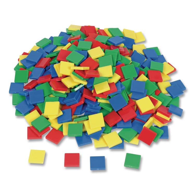 LEARNING RESOURCES Square Color Tiles, Pre-K to K, 400 Pieces (LRNLER0203) thumbnail 4