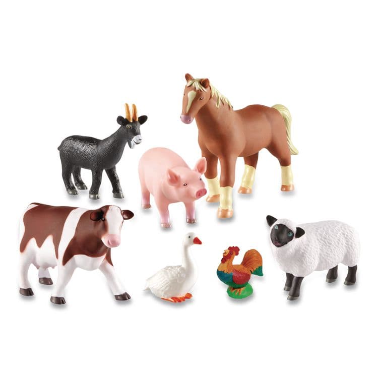 LEARNING RESOURCES Jumbo Farm Animals, Grades Pre-K to 3, 7 Pieces (LRNLER0694) thumbnail 3