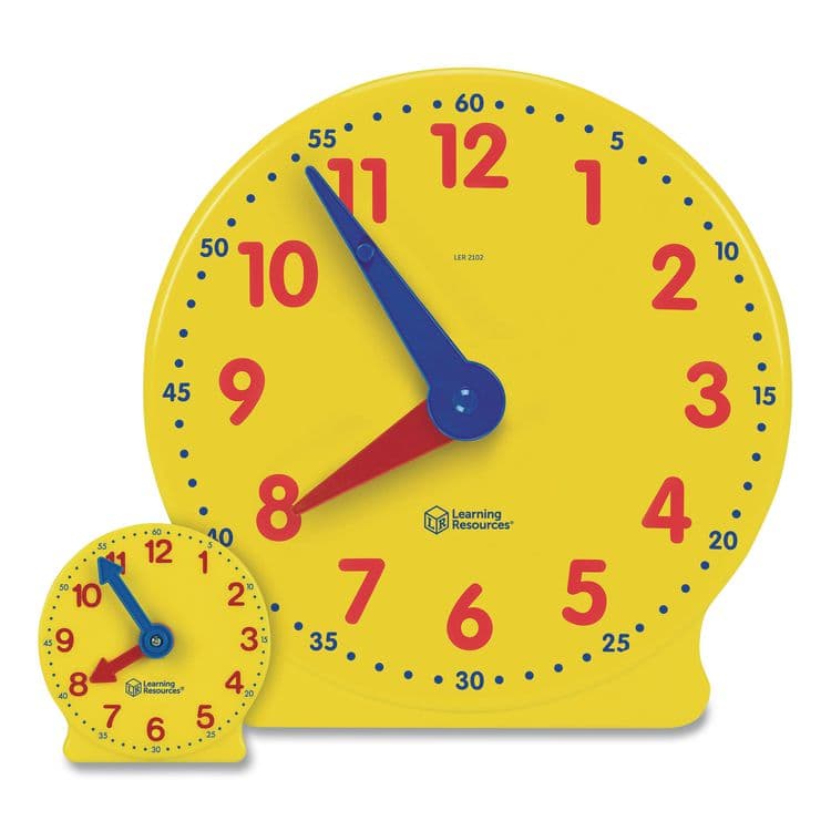 LEARNING RESOURCES Classroom Clock Kit, Grades K to 2, 25 Pieces (LRNLER2102) thumbnail 2