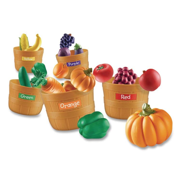 LEARNING RESOURCES Farmer's Market Color Sorting Set, Pre-K to K, 30 Pieces (LRNLER3060) thumbnail 2