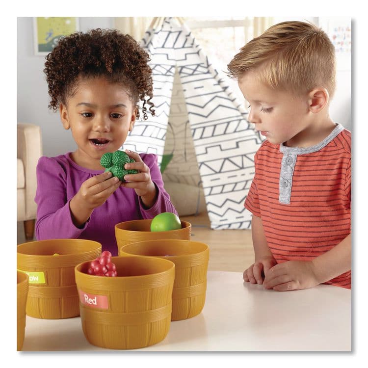 LEARNING RESOURCES Farmer's Market Color Sorting Set, Pre-K to K, 30 Pieces (LRNLER3060) thumbnail 4