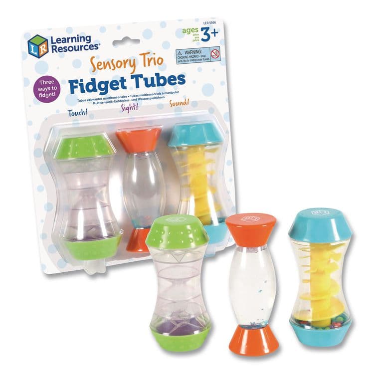 LEARNING RESOURCES Sensory Trio Fidget Tubes, Ages 3 and Up, Assorted Colors, 3 Pieces (LRNLER5566) thumbnail 2