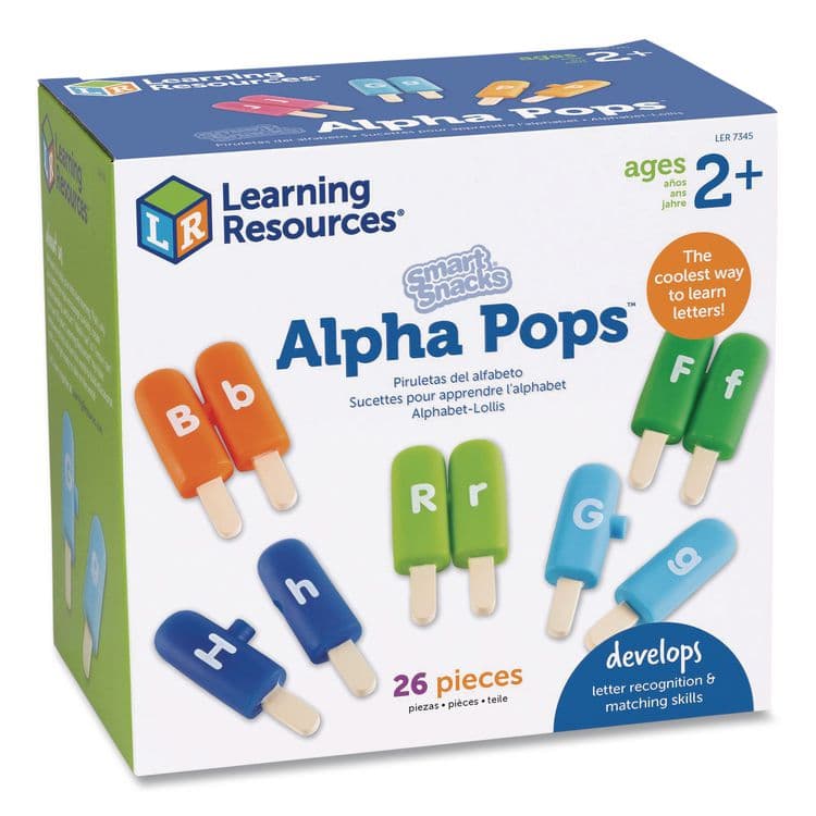 LEARNING RESOURCES Smart Snacks Alpha Pops, Pre-K, 26 Pieces (LRNLER7345)