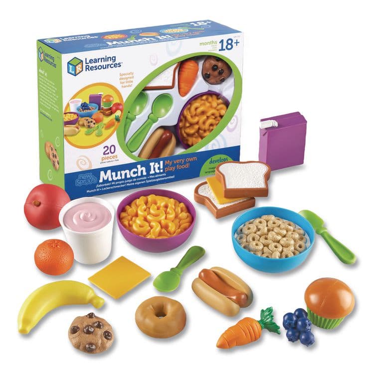 LEARNING RESOURCES New Sprouts Munch It! Food Set, Pre-K to K, 20 Pieces (LRNLER7711) thumbnail 2
