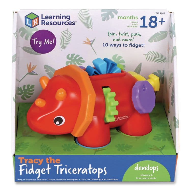 LEARNING RESOURCES Tracy the Fidget Triceratops, Pre-K to K (LRNLER9147)