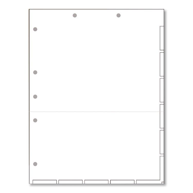 WESTERN STATES ENVELOPE CO Large Tab Chart Divider Sheets, 7-Hole Punched, Letter, White, 250/Box (MAQ20256) thumbnail 2