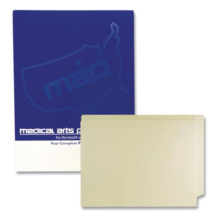 WESTERN STATES ENVELOPE CO Economy End Tab File Folder, Straight Tabs, Letter Size, 0.75" Expansion, 100/Box (MAQ31456)