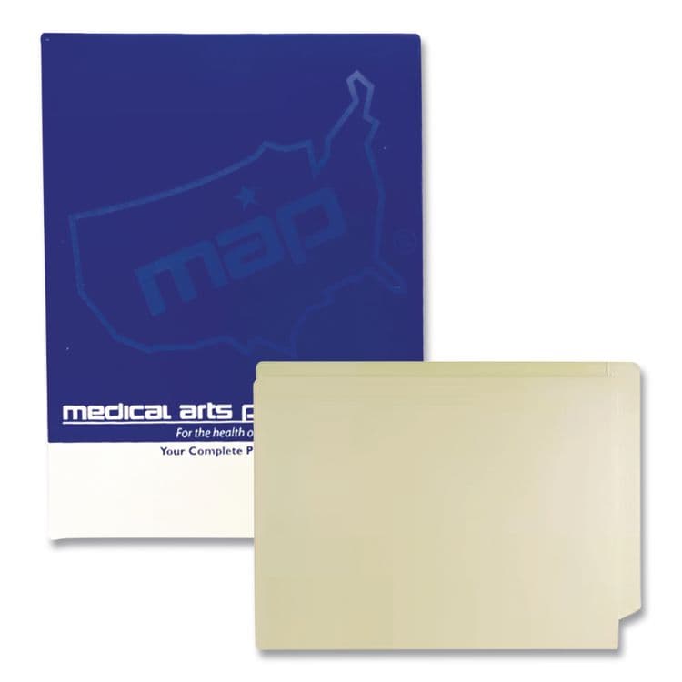 WESTERN STATES ENVELOPE CO Economy End Tab File Folder, Straight Tabs, Letter Size, 0.75" Expansion, Manila, 500/Box (MAQ31456B)