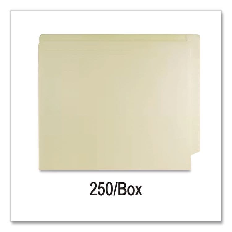 WESTERN STATES ENVELOPE CO End Tab Fastener Folders with Embossed Labeling Lines, Straight Tab, Expands 0.75", 1 Fastener, Letter Size, Manila, 250/Box (MAQ31458B) thumbnail 4
